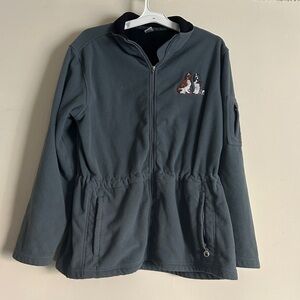 Vintage Danbury Mint Embroidered Cocker Spaniel Dog fleece jacket